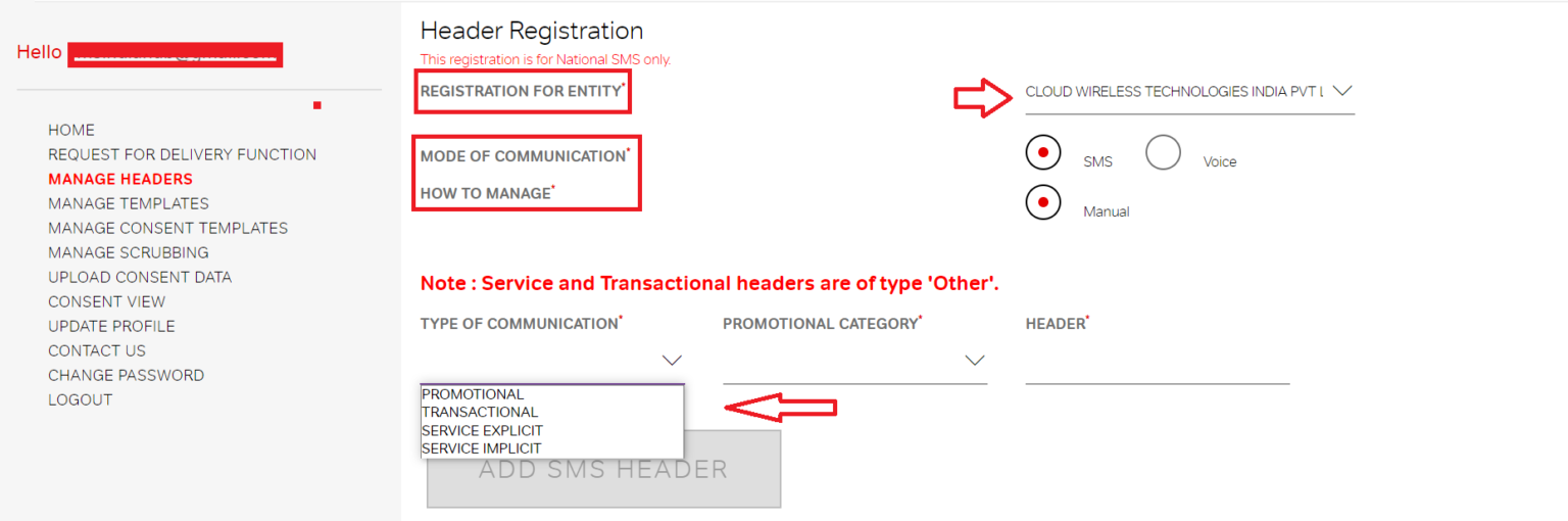 airteldltheaderregistrationprocessmanual SMS INDIA HUB